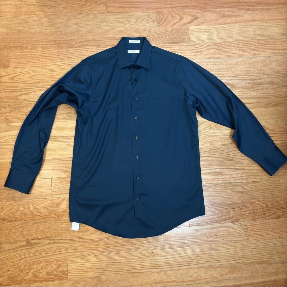 Euc Teal Button Down - image 3